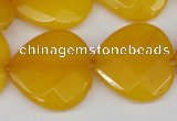 CCN370 15.5 inches 25*25mm faceted heart candy jade beads wholesale