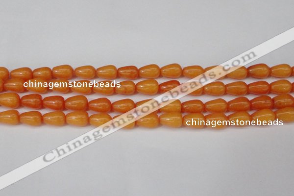 CCN3750 15.5 inches 8*12mm teardrop candy jade beads wholesale