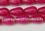 CCN3752 15.5 inches 8*12mm teardrop candy jade beads wholesale