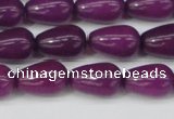 CCN3755 15.5 inches 8*12mm teardrop candy jade beads wholesale