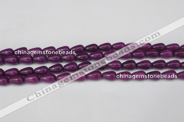 CCN3755 15.5 inches 8*12mm teardrop candy jade beads wholesale