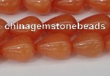 CCN3761 15.5 inches 10*14mm teardrop candy jade beads wholesale