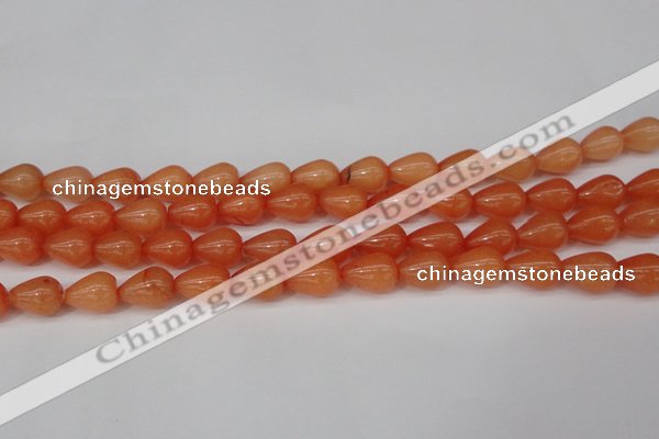 CCN3761 15.5 inches 10*14mm teardrop candy jade beads wholesale