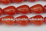 CCN3762 15.5 inches 10*14mm teardrop candy jade beads wholesale