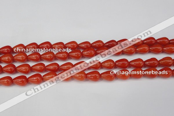 CCN3762 15.5 inches 10*14mm teardrop candy jade beads wholesale