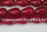 CCN3763 15.5 inches 10*14mm teardrop candy jade beads wholesale