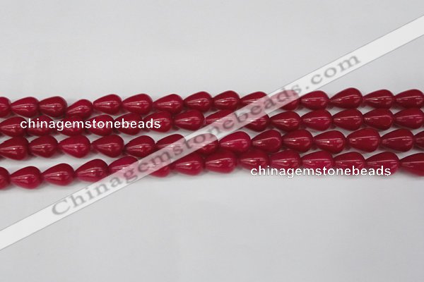 CCN3763 15.5 inches 10*14mm teardrop candy jade beads wholesale