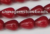 CCN3764 15.5 inches 10*14mm teardrop candy jade beads wholesale