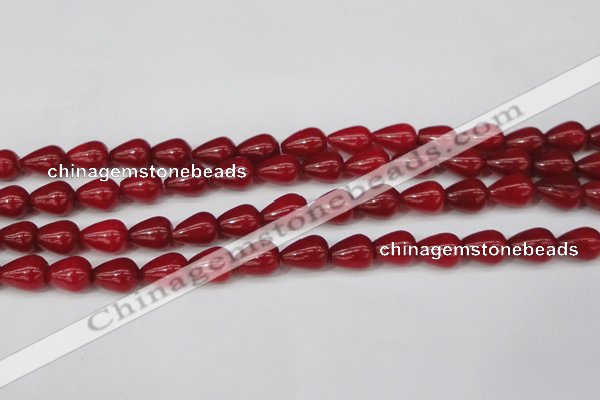 CCN3764 15.5 inches 10*14mm teardrop candy jade beads wholesale