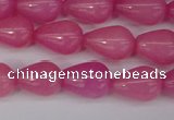 CCN3765 15.5 inches 10*14mm teardrop candy jade beads wholesale