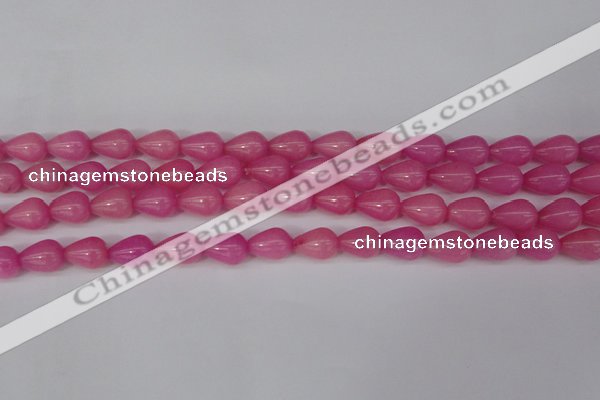 CCN3765 15.5 inches 10*14mm teardrop candy jade beads wholesale