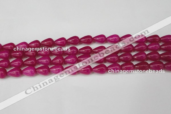 CCN3766 15.5 inches 10*14mm teardrop candy jade beads wholesale