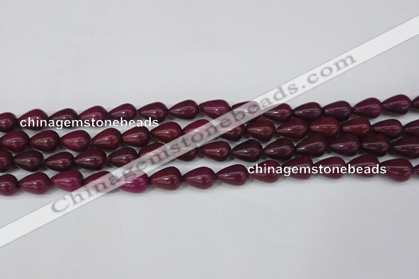 CCN3768 15.5 inches 10*14mm teardrop candy jade beads wholesale