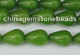 CCN3769 15.5 inches 10*14mm teardrop candy jade beads wholesale