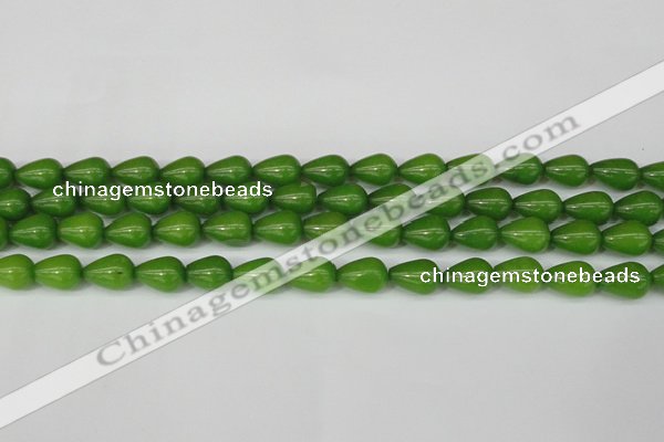 CCN3769 15.5 inches 10*14mm teardrop candy jade beads wholesale