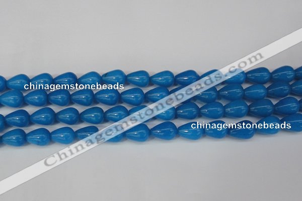 CCN3771 15.5 inches 10*14mm teardrop candy jade beads wholesale