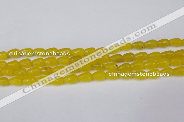 CCN3775 15.5 inches 8*12mm faceted teardrop candy jade beads