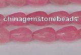 CCN3776 15.5 inches 8*12mm faceted teardrop candy jade beads