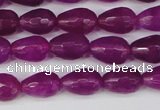 CCN3779 15.5 inches 8*12mm faceted teardrop candy jade beads