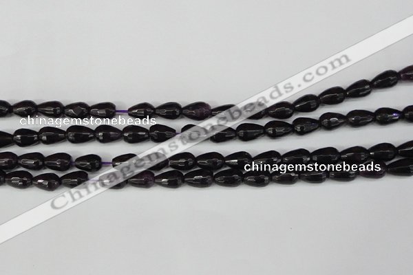 CCN3780 15.5 inches 8*12mm faceted teardrop candy jade beads