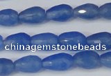 CCN3782 15.5 inches 8*12mm faceted teardrop candy jade beads