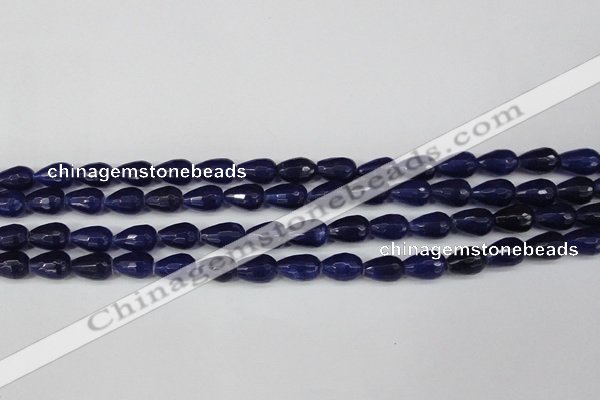 CCN3784 15.5 inches 8*12mm faceted teardrop candy jade beads