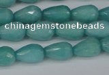 CCN3786 15.5 inches 8*12mm faceted teardrop candy jade beads