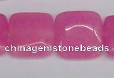 CCN3802 15.5 inches 20*20mm square candy jade beads wholesale