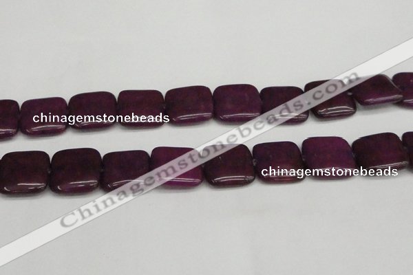 CCN3806 15.5 inches 20*20mm square candy jade beads wholesale