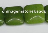 CCN3808 15.5 inches 20*20mm square candy jade beads wholesale
