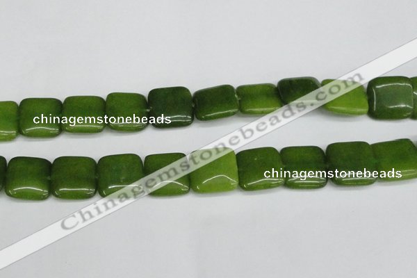 CCN3808 15.5 inches 20*20mm square candy jade beads wholesale