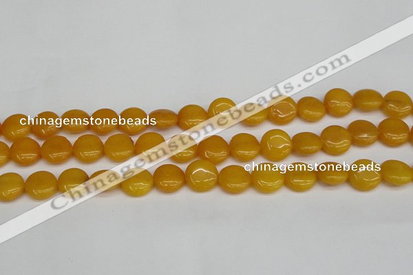 CCN3815 15.5 inches 14mm flat round candy jade beads wholesale