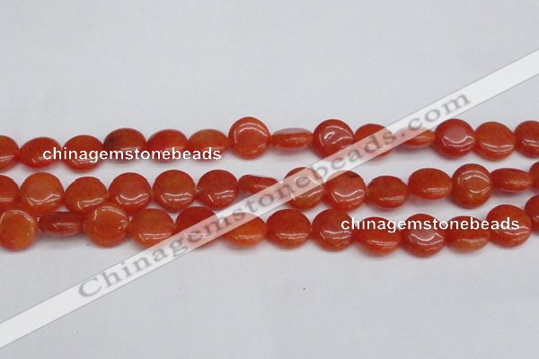 CCN3816 15.5 inches 14mm flat round candy jade beads wholesale