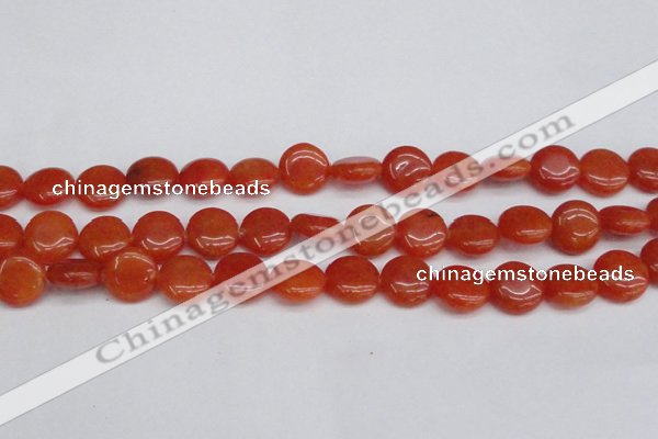 CCN3816 15.5 inches 14mm flat round candy jade beads wholesale