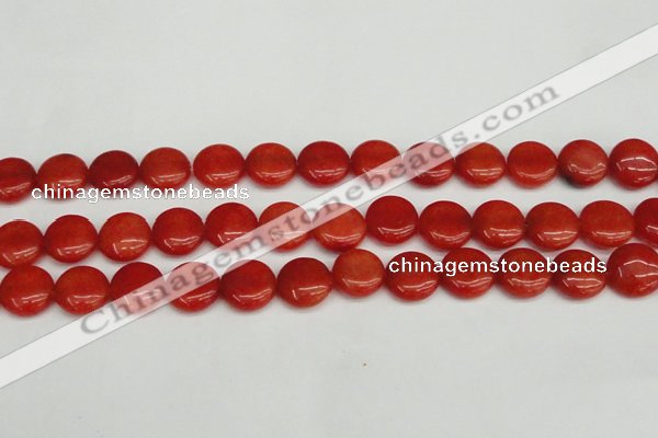 CCN3817 15.5 inches 14mm flat round candy jade beads wholesale