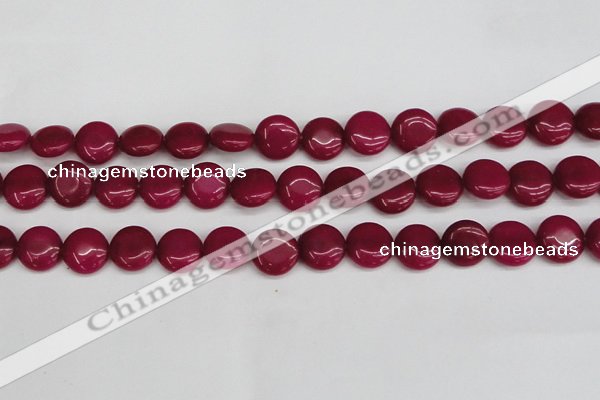 CCN3821 15.5 inches 14mm flat round candy jade beads wholesale