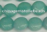 CCN3822 15.5 inches 14mm flat round candy jade beads wholesale