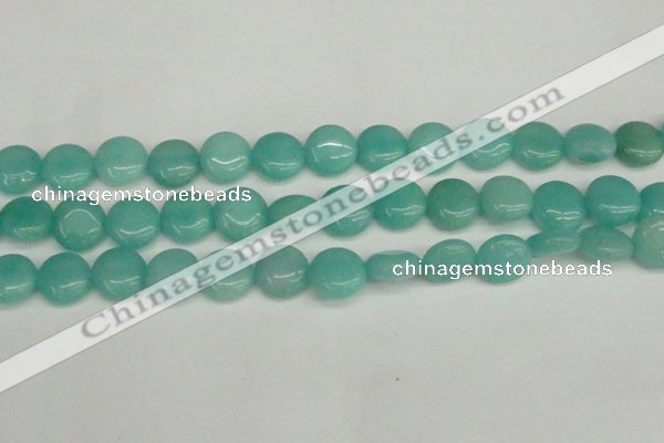 CCN3822 15.5 inches 14mm flat round candy jade beads wholesale