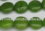 CCN3823 15.5 inches 14mm flat round candy jade beads wholesale