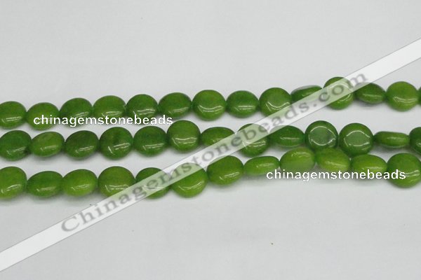 CCN3823 15.5 inches 14mm flat round candy jade beads wholesale