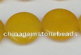 CCN3830 15.5 inches 20mm flat round candy jade beads wholesale