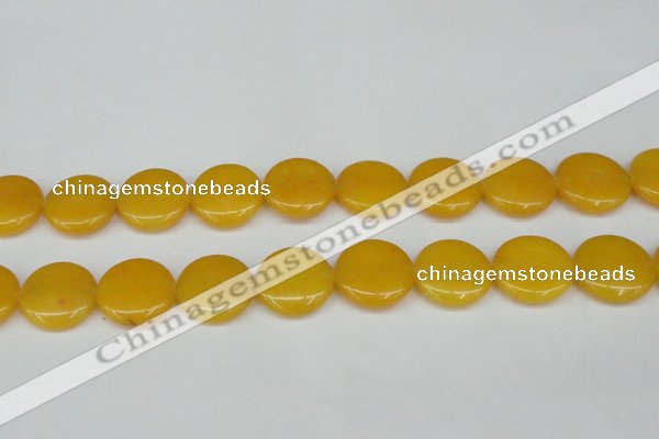 CCN3830 15.5 inches 20mm flat round candy jade beads wholesale