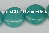 CCN3831 15.5 inches 20mm flat round candy jade beads wholesale