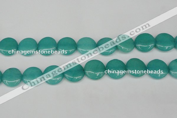 CCN3831 15.5 inches 20mm flat round candy jade beads wholesale