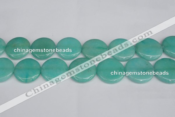 CCN3855 15.5 inches 35mm flat round candy jade beads wholesale