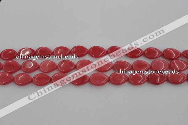 CCN3861 15.5 inches 13*18mm flat teardrop candy jade beads