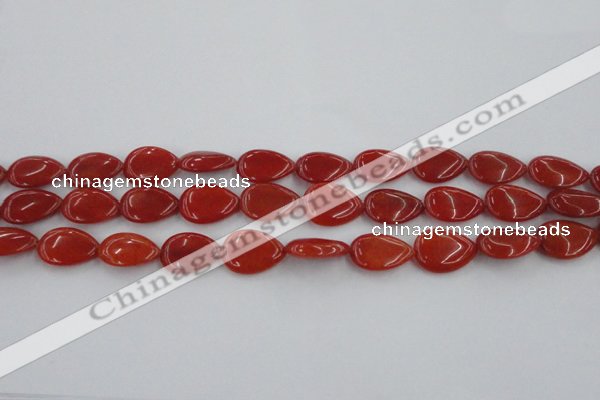 CCN3863 15.5 inches 13*18mm flat teardrop candy jade beads