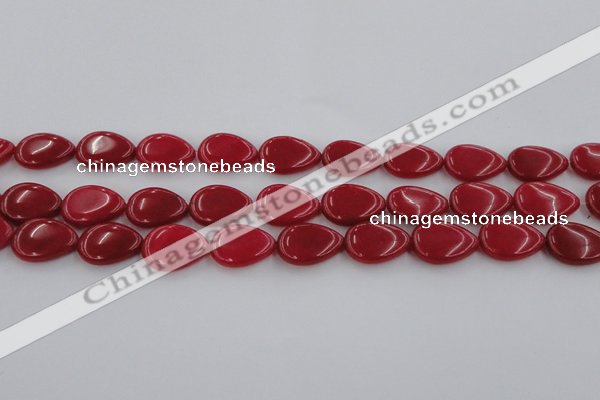 CCN3864 15.5 inches 13*18mm flat teardrop candy jade beads