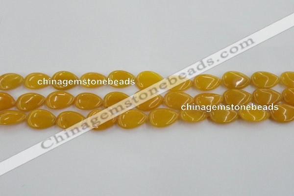 CCN3867 15.5 inches 13*18mm flat teardrop candy jade beads