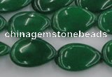 CCN3869 15.5 inches 13*18mm flat teardrop candy jade beads